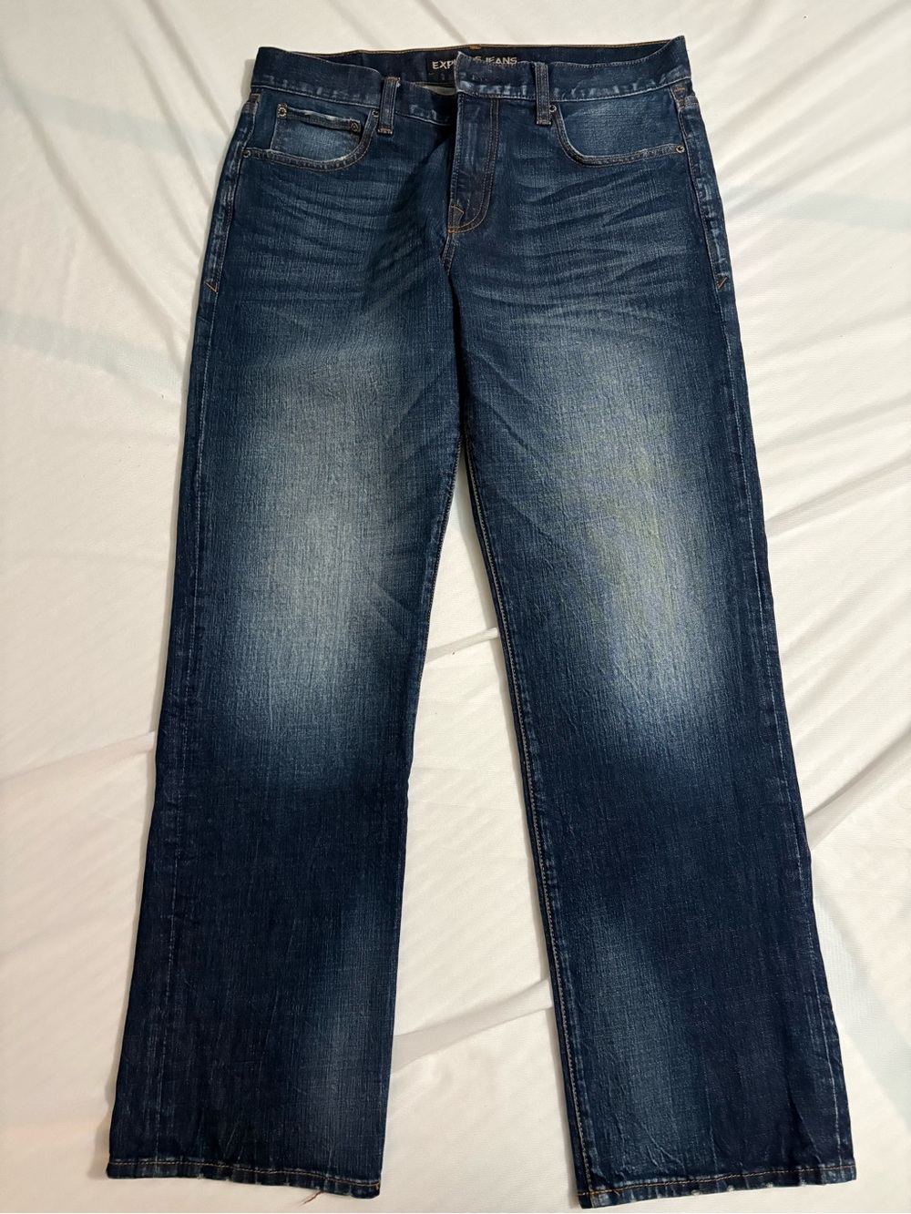 Express Men’s Straight Jeans in Dark Indigo